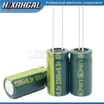10pcs Alumīnija elektrolītisko kondensatoru 3300uF 6.3 V 10*20 Elektrolītisko kondensatoru hjxrhgal