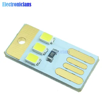 10PCS Mini Nakts USB LED Keychain Pārnēsājamie mehāniskās Balta Valdes Kabatas Kartes, Lampas, Spuldzes, LED