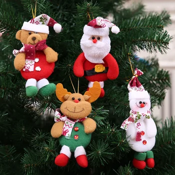 1pc Jauno Gadu 2022 Ziemassvētku Rotājumi Ziemassvētki Bērniem Dāvanas Santa Claus, Sniegavīrs Koka Kulons Lelle Pakārt Rotājumi Mājās Noel Natal