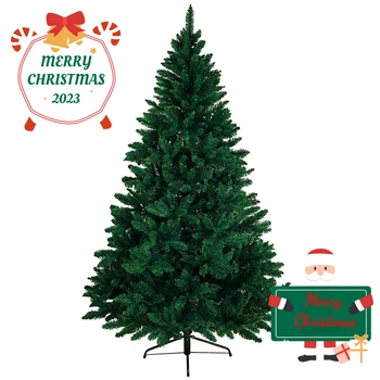 2.1 m Ziemassvētku Eglīte Mākslīgā Premium Eņģēm Egļu ar Metāla Statīvu Slāpētājs PVC 800 Filiāle Padomus ziemsvētki koks Ērta Montāža