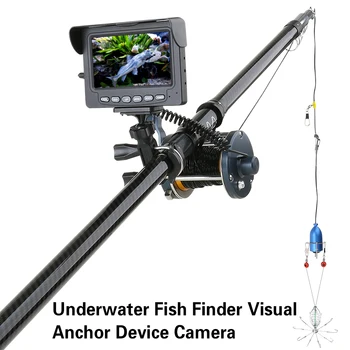 30M 1200TVL Fish Finder Zemūdens Zvejas Kamera 4.3 collu Monitors, 10PCS LED Nakts Redzamības 195 Grādi Kameras Riteņu Zvejas Spole