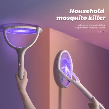 3500V 5In1 Mosquito Killer Lampas Multicunctional Leņķis Regulējams Bug Zapper Elektriskā USB Lādējamu Moskītu Lidot Bat Swatter