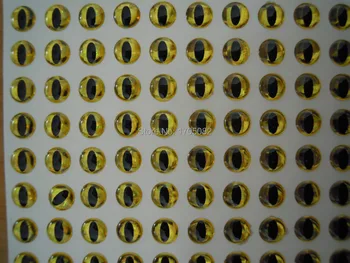 3mm/4mm/5mm/6mm/7mm Zelta Čūska Skolēnu 3D Hologrāfiskā Varžu Acīm Zvejas Vilinājums Acis Lidot ar Piesaisti Stendus Amatniecības Lelles