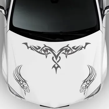 3PCS Modes Uguns Totēmi Auto Uzlīmes Creative Apdare Priekšējā Vāka Auto Sporta Spārniem Pārsega Svītru Uzlīmes Auto Daļas