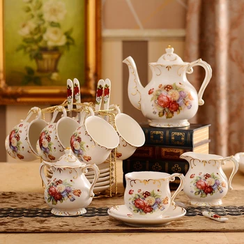 Eiropas Kafijas Tasi Uzstādīt Britu Cup Plate Augstas kvalitātes Keramikas Rietumu Melnās Tējas Tase Pēcpusdienas Tējas Tasi Piegādes Plauktā