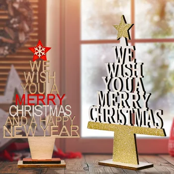 Ir 2021. Priecīgus Ziemassvētkus Koka Santa Klauss, Ziemassvētku Rotājumi Navidad Darbvirsmas Dekoru Noel Ziemassvētku rotājums Mājās Jauno Gadu 2022