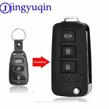 jingyuqin modificētu Locīšanas Auto Atslēgas Korpusa Vāciņu Fob Gadījumā Kia Hyundai Elantra Sonata Genesis Santa Fe Akcentu