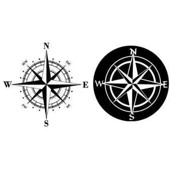 Kalnu kompass, navigācijas auto uzlīme Kompass durvju uzlīmes kalnu vāks auto decal kompass formas apdare