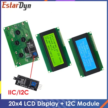LCD2004+I2C 2004 20x4 2004A Zilā/Zaļā ekrāna HD44780 Raksturs LCD /w IIC/I2C Sērijas Saskarnes Adaptera Modulis arduino