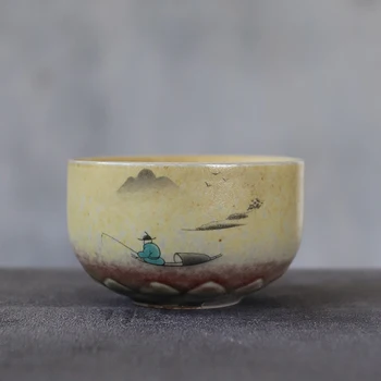 LUWU keramikas teacup roku darbs kalnu tējas tase ķīniešu kung fu kausa 90ml