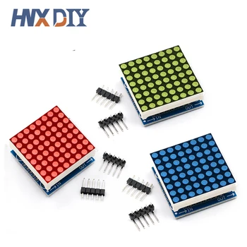 MAX7219 dot matrix modulis mikrokontrolleru modulis displeja modulis gatavās preces , Var būt kopā arduino plānošanas