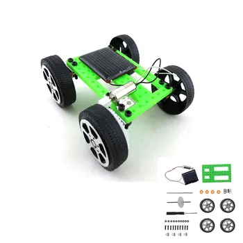 Mini Saules Powered Rotaļlietas DIY Automašīnas Komplekts Bērniem Izglītības Sīkrīku Hobijs Smieklīgi āra fun rotaļlietas Karstā Pārdošanas
