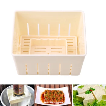 Mājās Tofu Pelējuma Sojas Sieru Tofu Pieņemšanas Pelējuma Ar Sieru Auduma DIY Plastmasas Tofu Nospiediet Pelējuma Virtuves Gatavošanas Instrumentu Komplekts