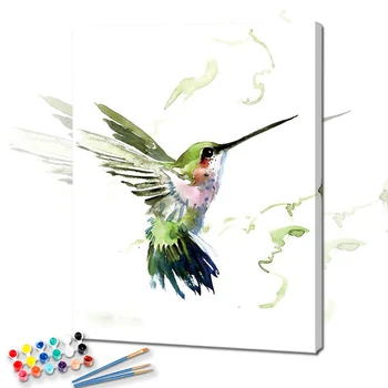 PhotoCustom 60x75cm Krāsu skaits Pieaugušo Putnu DIY Eļļas Glezna Ar Numuriem Uz Audekla Dzīvnieku Skaits Glezniecības Mājas Dekoru