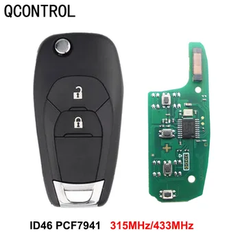 QCONTROL 2 Pogas Modificētu Locīšanas Flip Tālvadības Smart Auto Atslēgu Fob 315MHZ vai 433MHZ ID46 PCF7941 Mikroshēmu Chevrolet Aveo Cruze