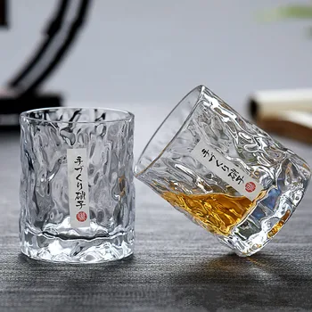Roku darbs Japānas metālkalumi ārvalstu vīna glāzi viskija glāzi mājas radošo alus stikla, kristāla, stikla kauss