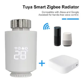 Smart Tuya ZigBee3.0 Termostata Vārsts Smart Radiatoru Cilindra Programmējams Temperatūras Kontrolieris Atbalsta PROGRAMMU Google Alexa