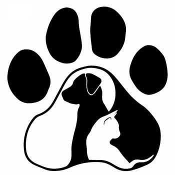 Suns Kaķi, Dzīvnieku Mīlestība Smieklīgi Karikatūra Auto Uzlīmes, Vinila Decal Dekoru Modelis Melna/Sudraba
