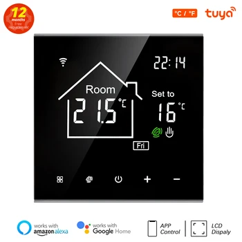 Tuya WiFi Smart Termostats, LCD Displejs, Touch Screen Elektriskās Grīdas Apkures/Ūdens / Gāzes Katla Temperatūras Tālvadības pults