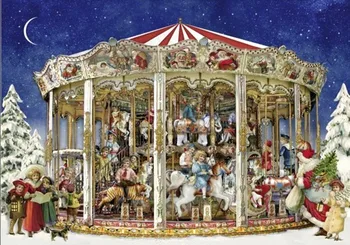Ziemassvētku Karuselis Skaitot Cross Stitch Komplekti Rokdarbi Rokdarbu Amatniecības 14ct Apdrukājamā DIY Māksla Roku darbs, Mājas Dekoru