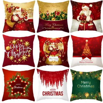 Ziemassvētku Spilvens Segums Priecīgus Ziemassvētku Rotājumi Mājās 2022 Ziemassvētku Rotājumu Navidad Noel Xmas Dāvanas Jaunajā Gadā 2023 Dekori