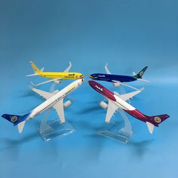 16cm Sakausējuma Metāla Taizemes NOK B737 Gaisa Airlines Boeing 737 Airways Lidmašīna Modelis l w Stāvēt Gaisa kuģa Dāvanu Dzeltena/Zila/Violeta