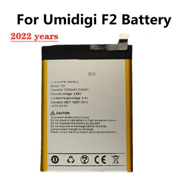 2022 New Augstas Kvalitātes Īstas 5150mAh Akumulatoru UMI Umidigi F2 F 2 Tālrunis Bateria Baterijas Noliktavā