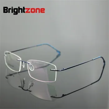 6 Rāmja Krāsas Hingless Nav skrūvi Atmiņas Titāna Salokāma Metāla Roku Brilles Recepšu Brilles RX Optiskās Brilles Rāmis