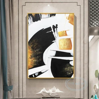 Audekls, Eļļas Glezna Sienas Mākslas Apdare Plakāts Dzīvojamā Istaba, Veranda Eju Studiju Mūsdienu Anotācija Dizains, Roku Darbs Pielāgotu Attēlu