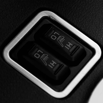 BJMYCYY Nerūsējošā tērauda Automašīnu sēdekļu apsildes pogu, dekoratīvās gaismas apli mitsubishi outlander 2013