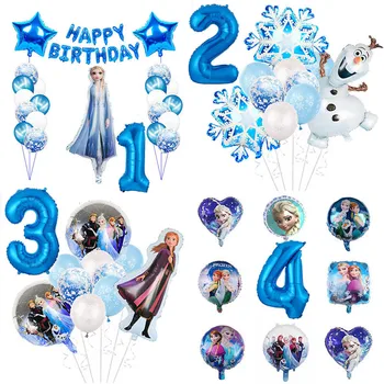Bule Sniega Saldēti Anna Elsa Princese Balonu Bērnu Dušas Bērniem Dzimšanas Dienas Ballīti Apdare Disney Folija Baloni Dzimšanas Dienas Dāvanu Meitenītei