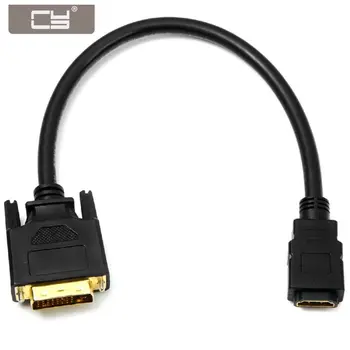 CYSM 10cm DVI 24+1 Male ale, lai HDMI Female Adapteri Pārveidotājs Kabelis PC Klēpjdators HDTV