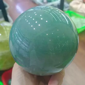 Dabas zaļā Dongling akmens bumbu rokas pulēta crystal energy home office apdare amatniecības dāvanas