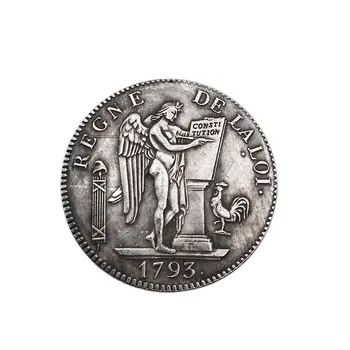 Franču 1793 Piemiņas Monētu Svēto Eņģeļu Spārnu Monētu Kolekcijas Suvenīri, Mājas Apdare, Amatniecība, Rotas, Dāvanas