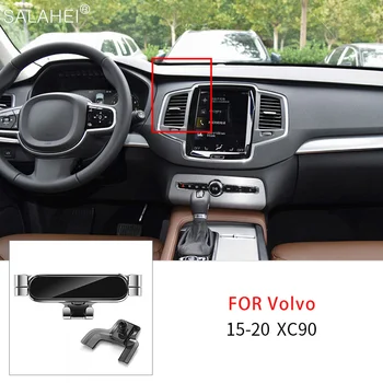 Gravitācijas Auto Telefona Turētājs Veltīta Gaisa Vent Mount Clip Skava Volvo XC 90 15-20 Stāvēt GPS Atbalstu Kronšteins Auto Piederumi
