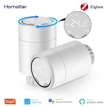 Homatter ZigBee Termostatu, Vārstu Tuya Radiatoru Cilindra Smart Programmējama Termostata TRV Temperatūras regulators Ražotāja Alexa