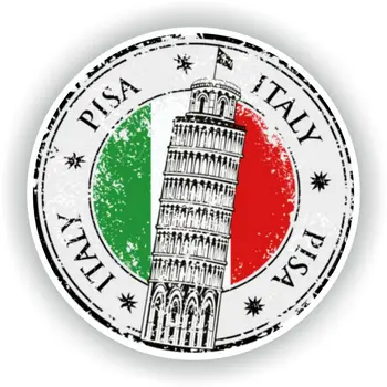 Itālija, Pisa Zīmogs Zīmogs Decal Uzlīmes uz Auto, Automašīnu Klēpjdatoru, Planšetdatoru Ledusskapja Durvis, uzlīmes uzlīmes