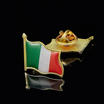 Itālija Vilnis 3D Karoga Broša Zelta Pin Žetons Soma ar itālijas Karogu Drēbes/Maiss Atloks Pin Broša