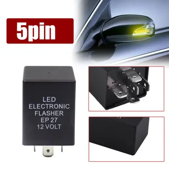 Melns 5 Pin EP27 FL27 Elektronisko LED Flasher Pārraidi Pagrieziena Signāla Spuldzes Noteikt Hyper Flash Ātri Mirgot Jautājums, Auto Piederumi