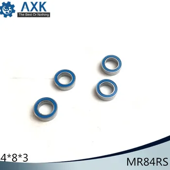 MR84RS Gultnis ABEC-3 (10PCS) 4*8*3 mm Miniatūras MR84-2RS Lodīšu Gultņiem RS MR84 2RS Ar Zilu Noslēgtā L-840DD