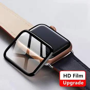 Mīksto Stikla Apple Skatīties serie 5 4 3 Se 6 iWatch 42mm 38mm 9D HD Rūdīts Filma par Apple skatīties Ekrāna Aizsargs 44mm 40mm