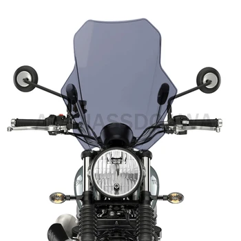 Par Triumph Bonneville T100 T120 / Speed Twin / Ielu Scrambler 2021 2022 Motociklu Regulējams Vēja Ekrāna Vējstikla