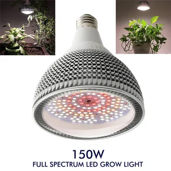 Pilna Spektra LED Augt Gaismas 150W E27 Spuldzes, Lampas, Apgaismojums, Iekštelpu Augu Sēklas, Ziedu Siltumnīcu Dārzeņi Dārza Fito Growbox