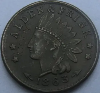 Pilsoņu kara 1863 kopēt monētas #5