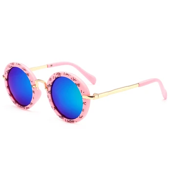 Polarizēta Vintage Apaļas Saulesbrilles Bērniem, Modes Metāla Slīpums Retro Bērnu Saules Brilles, Lai Zēns Meitenes UV400 Zīdaiņu Brilles
