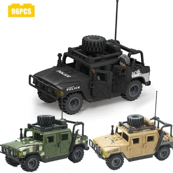 Saderīgu Tehnisko Militāro Automašīnu Bloki Rotaļlietas Zēniem Ziemassvētku un Dzimšanas dienas Dāvana Armijas Ieroču Konstruktors Ķieģeļi Juguetes Bloques