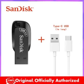 SanDisk USB 3.0, USB Flash Drive CZ410 32GB 64GB Pen Drive Memory Stick Black U Diska 128GB 256 GB Mini Pendrive