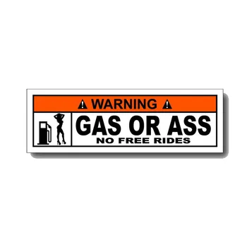 Smieklīgi Seksīgu Gāzes vai Ass Brīdinājuma PVC Decal Auto Uzlīme Ūdensizturīgs Auto Uzlīmes Personības Auto Dekorēšana
