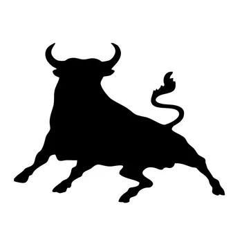 Spānijas Bull Modes Atdzist Vinila Auto Uzlīmes, Black/Silver Car Styling Ūdensizturīgs Bildītes 14*10.6 CM