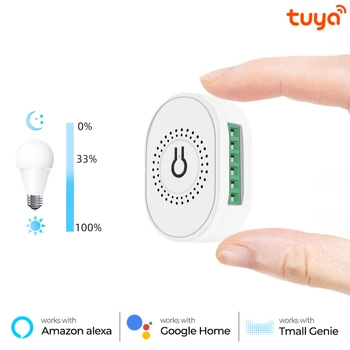 Tuya DIY Mini WiFi Smart Gaismas Reostats Slēdzis Modulis Smart Dzīves Tālvadības pults Strādā Ar Alexa, Google Home 85.V-250V